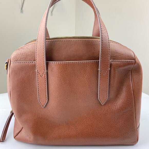 Fossil SHB1978210KH Sydney Satchel Leather Bag, Medium Brown, Lacked of Strap - Picture 7 of 9